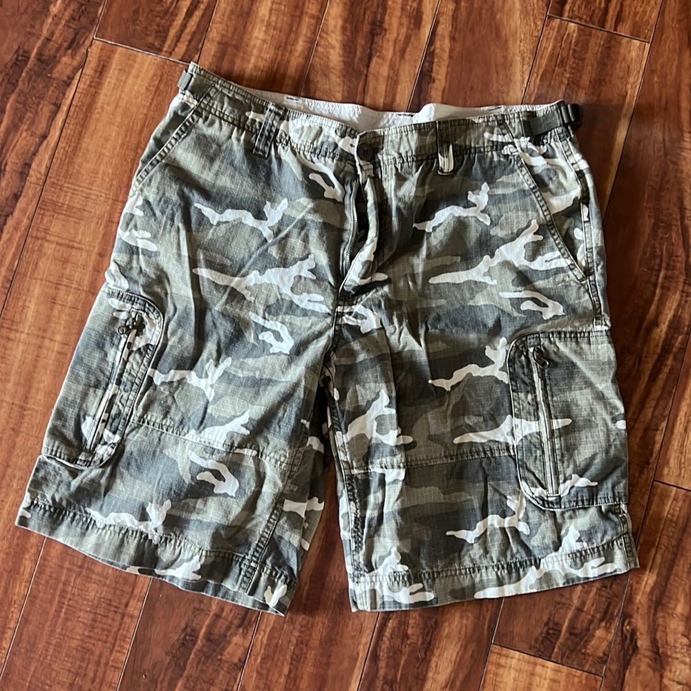 The North Face camo shorts